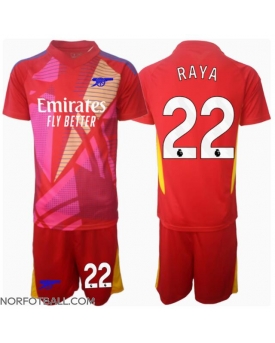 Billige Fotballdrakt Arsenal David Raya #22 Keeper Replika Bortedraktsett Barn 2024-25 Kortermet (med bukser)
